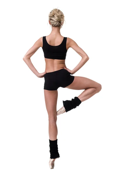 Aerobics fitness woman exercising isolated in full body. — Stock Photo, Image