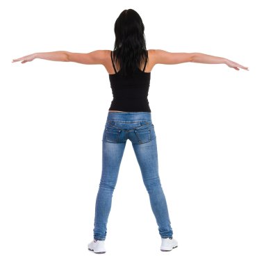 egzersiz yaparak güzel bir sportif kadın