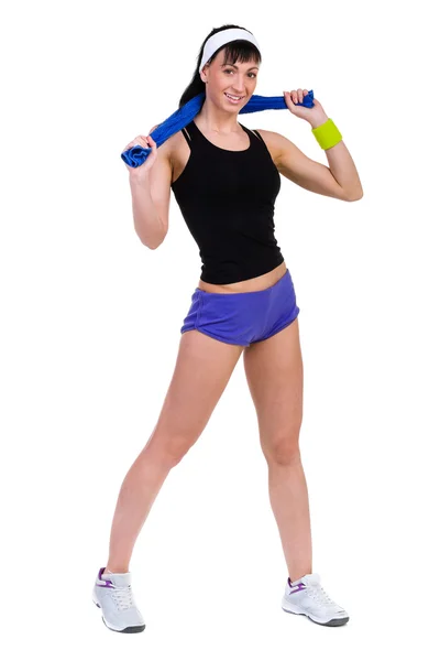 Aerobics fitness woman exercising isolated in full body. — Stock Photo, Image