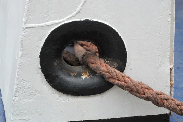 Closeup Mooring rope — Stock Photo, Image