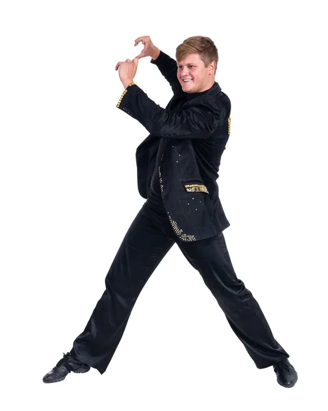 Disco dancer showing some movements — Stock Photo, Image