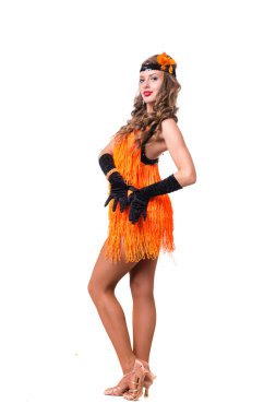 Bazı hareketleri yalıtılmış beyaz karşı gösterilen disco dansçı