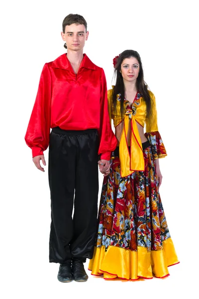 Gypsy flamenco dancer couple — Stock Photo, Image