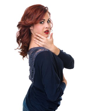 güzel coquette genç kadın