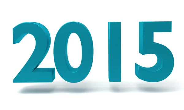 New year 2015 - 3D-Rendering auf weißem Hintergrund — Stockfoto