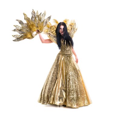 Karnaval dansçı kadın taç ile dans
