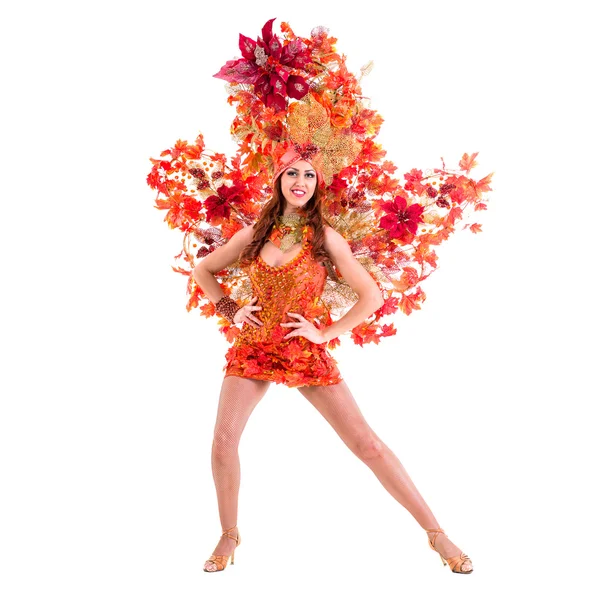 Карнавальна танцівниця танцює — стокове фото