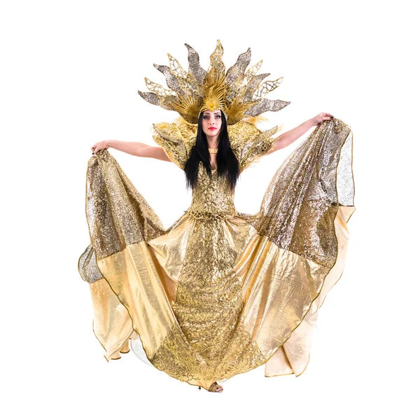 Karnaval dansçı kadın taç ile dans