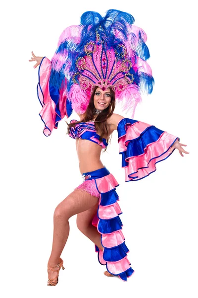 Carnival dancer woman dancing — Stock Photo, Image