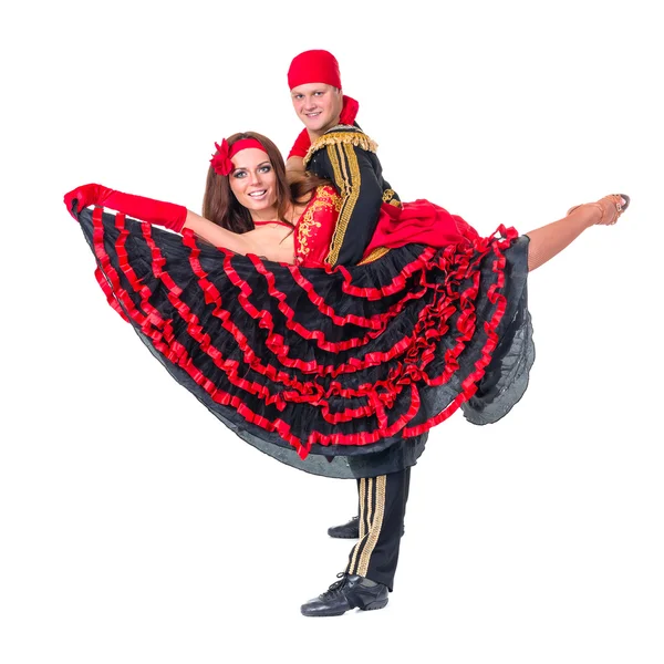 Cygańskie flamenco tancerz para — Zdjęcie stockowe