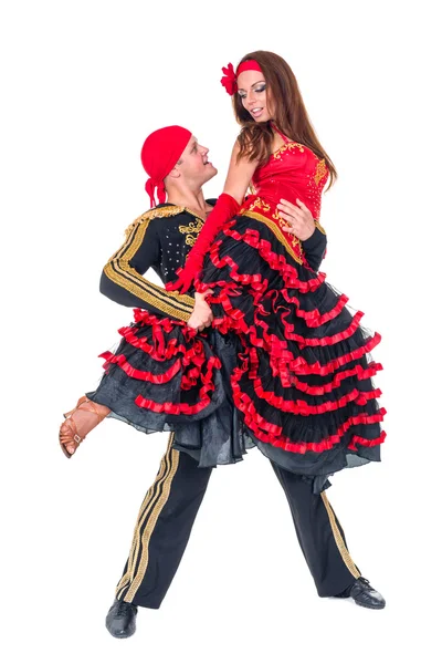 Cigano flamenco casal dançarino — Fotografia de Stock