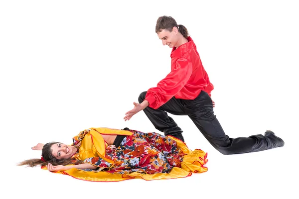 Gypsy flamenco dancer couple — Stock Photo, Image