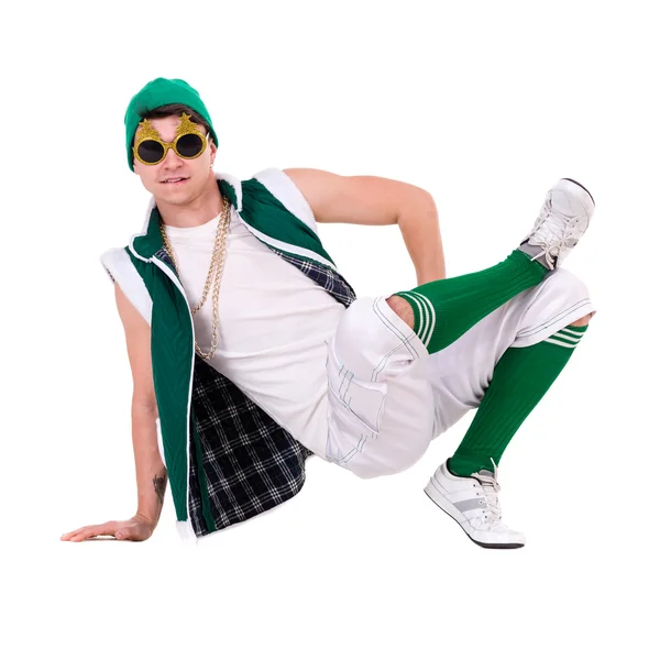 Young performer posing isolated on the white — Stock Photo, Image