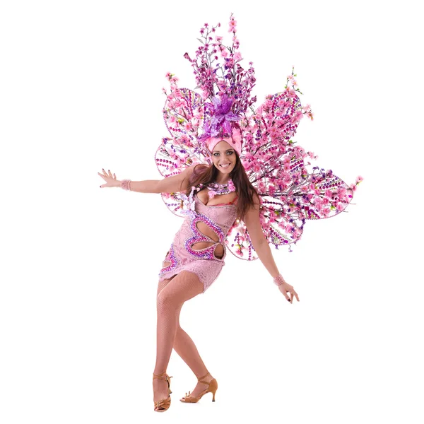 Carnival dancer woman dancing — Stock Photo, Image