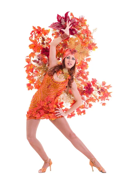 Carnival dancer woman dancing — Stock Photo, Image