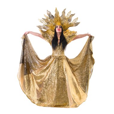 Karnaval dansçı kadın taç ile dans