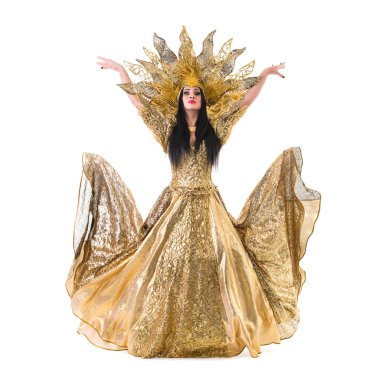 Karnaval dansçı kadın taç ile dans