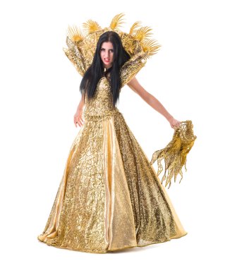 Karnaval dansçı kadın taç ile dans