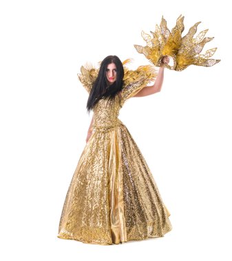 Karnaval dansçı kadın taç ile dans
