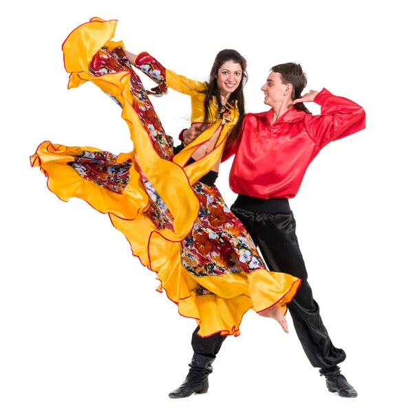 Cigano flamenco casal dançarino — Fotografia de Stock