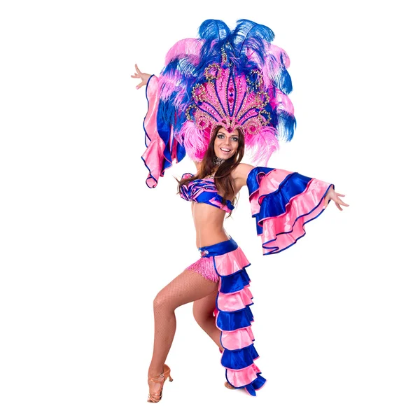 Femme danseuse de carnaval dansant — Photo