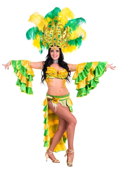 Femme danseuse de carnaval dansant — Photo