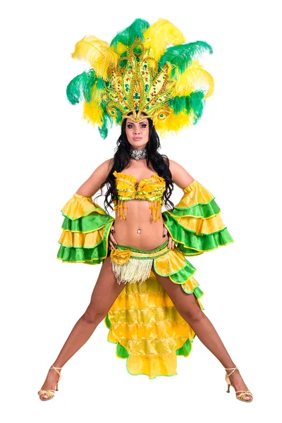 Carnival dancer woman dancing — Stock Photo, Image