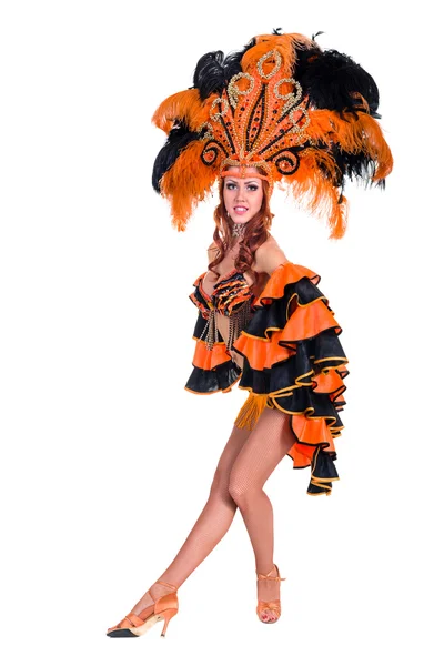 Carnival dancer woman dancing — Stock Photo, Image