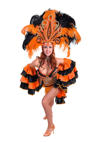 Carnaval danser vrouw dansen — Stockfoto