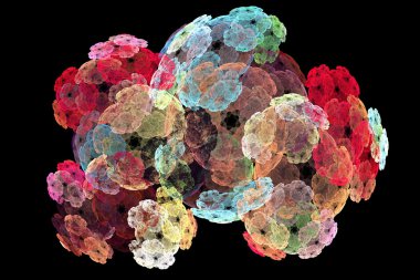 soyut çiçek desenli