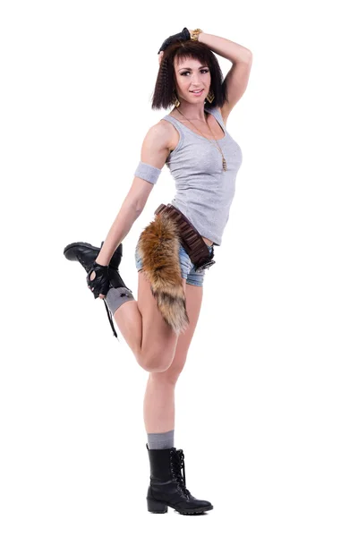 Güzel bir kadın dansçı poz portresi — Stok fotoğraf
