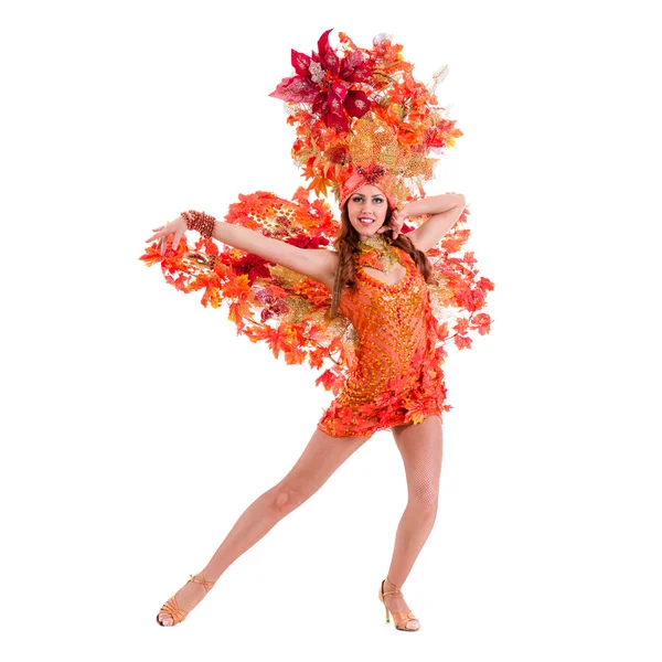 Carnival dancer woman dancing — Stock Photo, Image