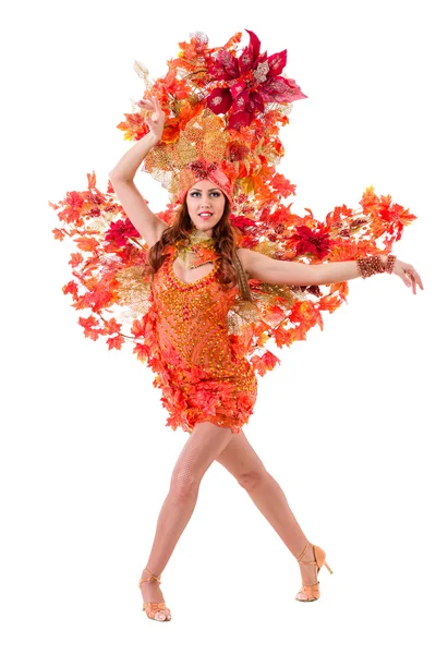 Femme danseuse de carnaval dansant — Photo