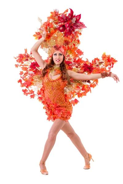 Carnival dancer woman dancing — Stock Photo, Image