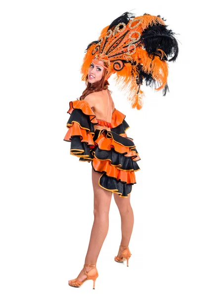 Femme danseuse de carnaval dansant — Photo