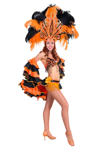 Bailarina de carnaval bailando — Foto de Stock