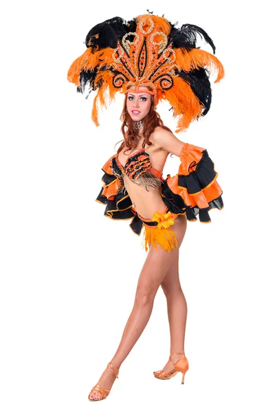 Carnival dancer woman dancing — Stock Photo, Image