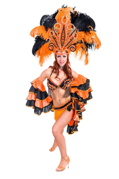 Karnaval dansçı kadın dans — Stok fotoğraf