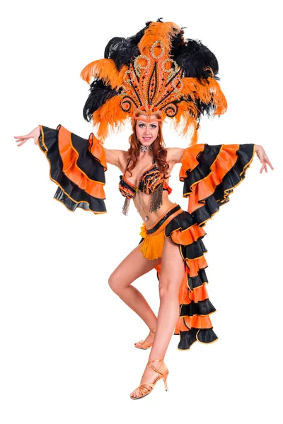 Carnaval dançarina mulher dançando — Fotografia de Stock
