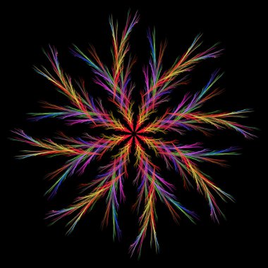 soyut çiçek desenli