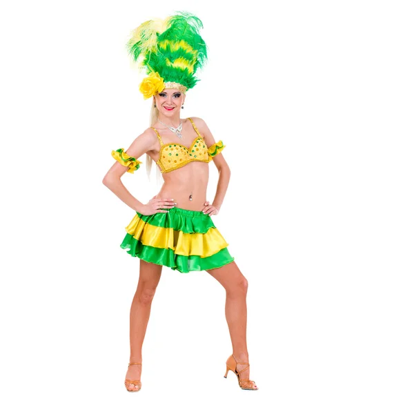 Beautiful carnival dancer woman posing — Stock Photo, Image