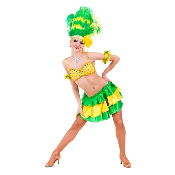 Beautiful carnival dancer woman posing — Stock Photo, Image