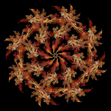 soyut çiçek desenli