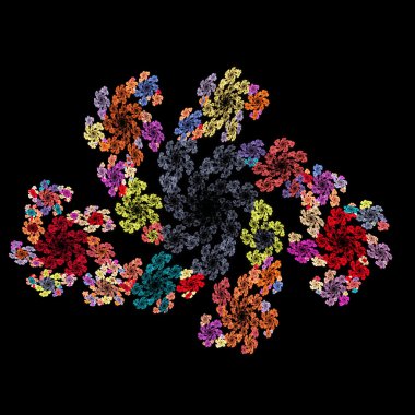 soyut çiçek desenli