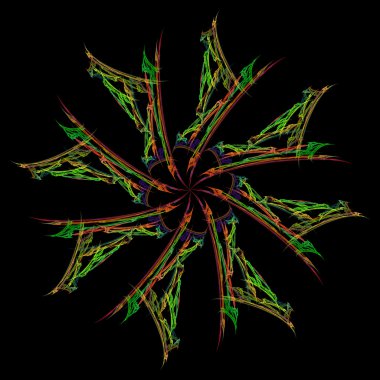 soyut çiçek desenli