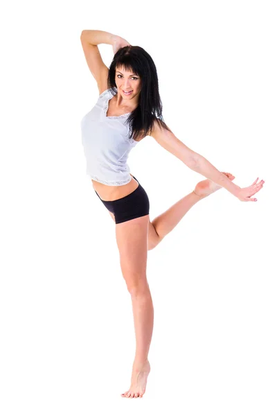 Young fitness woman doing exercise — Stock Photo, Image