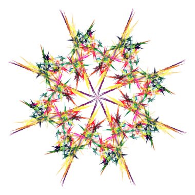 soyut çiçek desenli