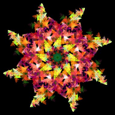 soyut çiçek desenli