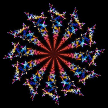 soyut çiçek desenli