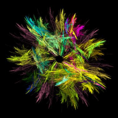 soyut çiçek desenli